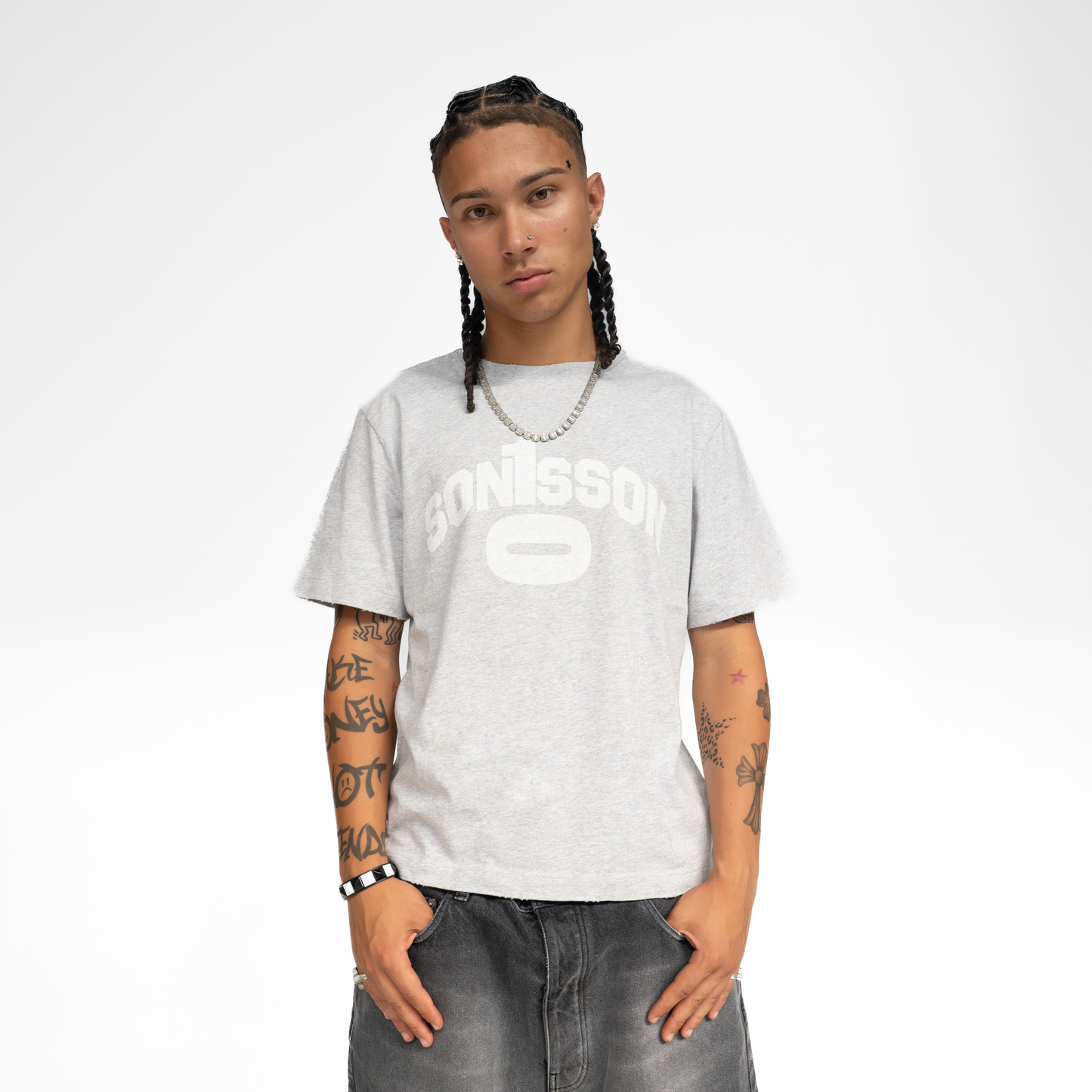 COLLEGE TEE GREY