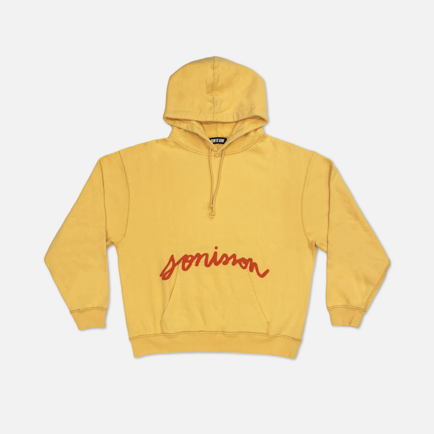 YELLOW WASHED HOODIE