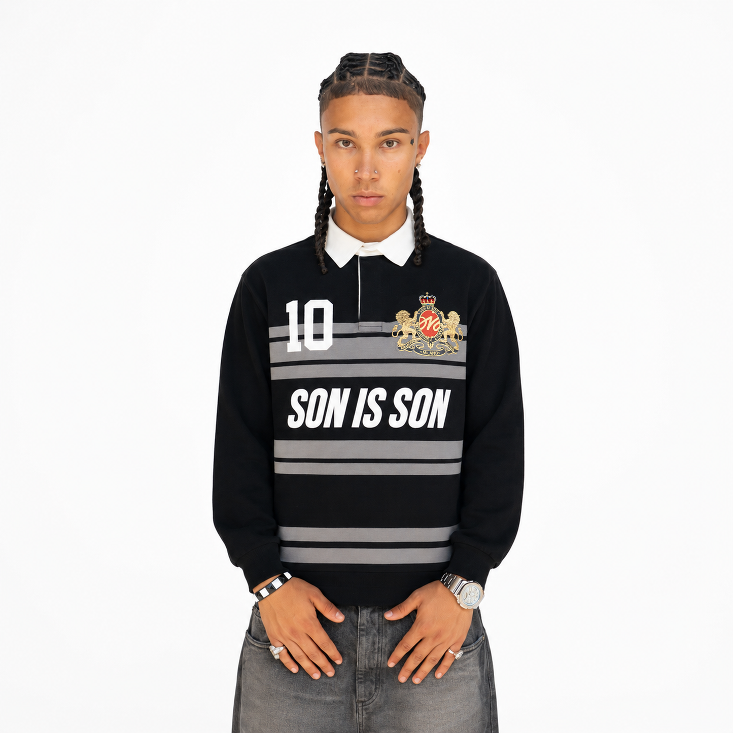 SiS CREST POLO BLACK