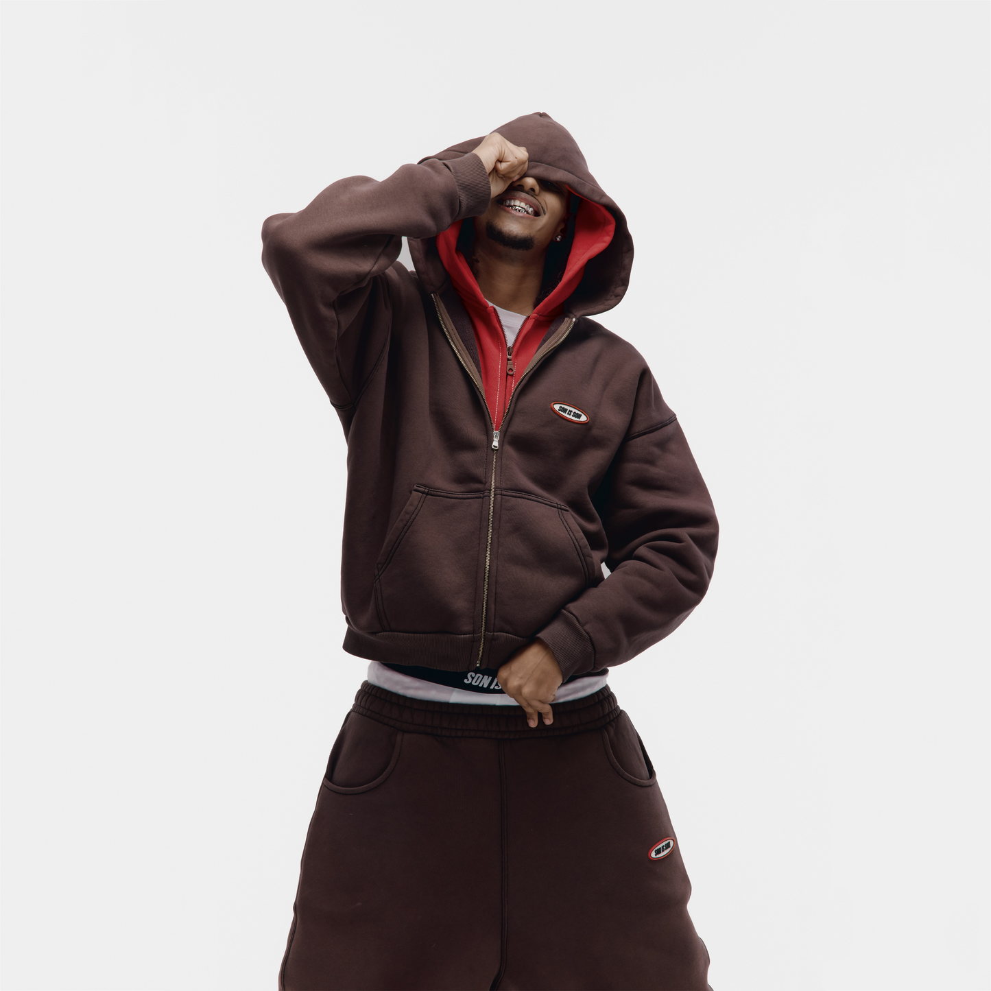 ALL DAY ZIP-UP BROWN