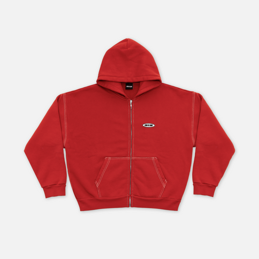 ALL DAY ZIP-UP RED